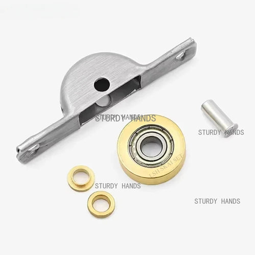 2 pieces of stainless steel sliding door groove silent pulley barn door and window roller furniture hardware accessories