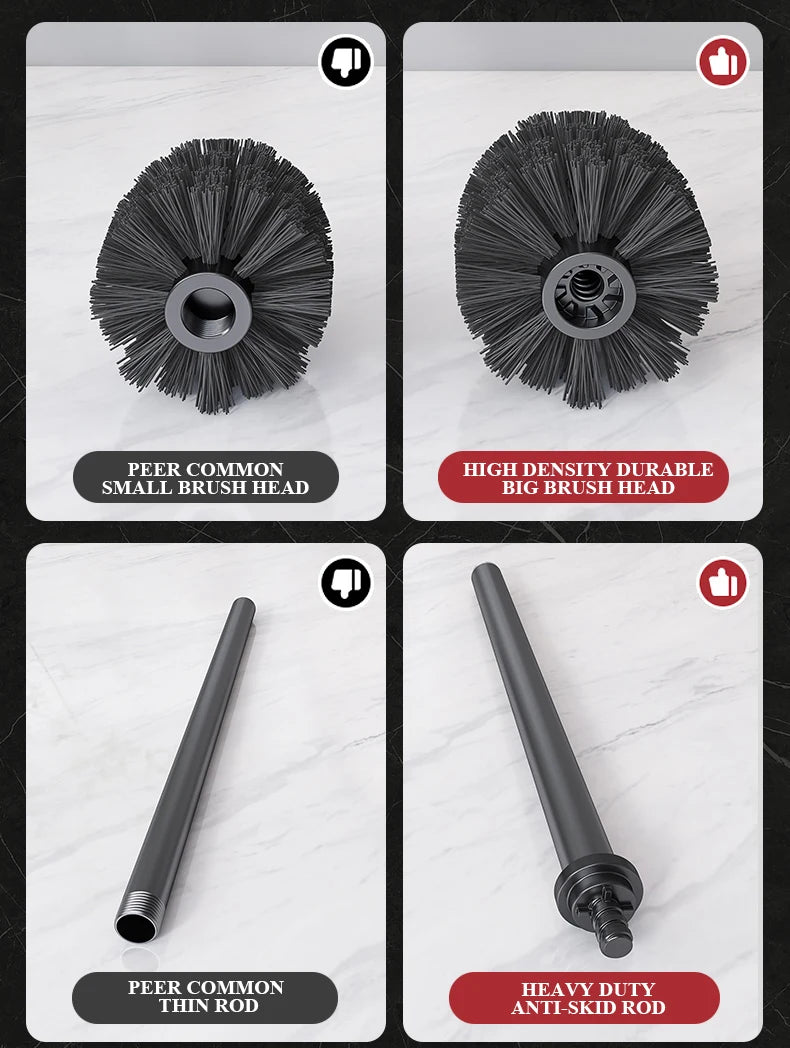 Bathroom Toilet Brush Holder Floor Standing Stainless Steel Toilet Brush WC Cleaning Vertical Bathroom Accessories