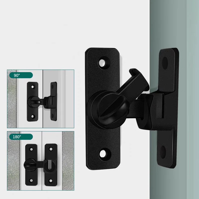 90 Degree Window Drawers Cabinet Locks Stainless Steel Hook Latch Barn Door Latch Bolt Hooks Sliding Gate Buckles Hardware