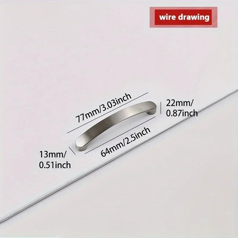 6pc Modern Brushed Aluminum Cabinet Handles, Suitable for cabinets, drawers handles - Upgrade Your Kitchen with Style!
