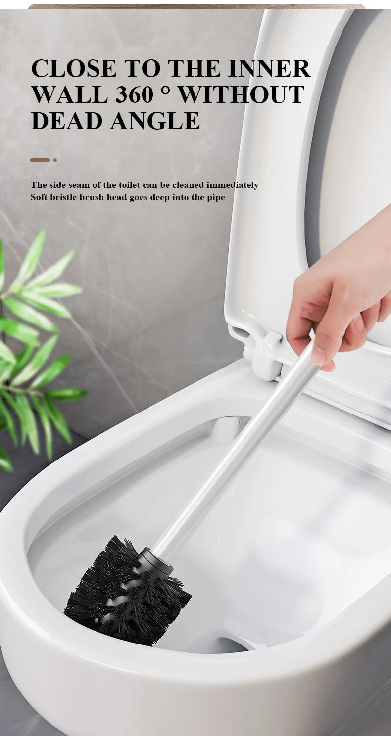 Bathroom Toilet Brush Holder Floor Standing Stainless Steel Toilet Brush WC Cleaning Vertical Bathroom Accessories