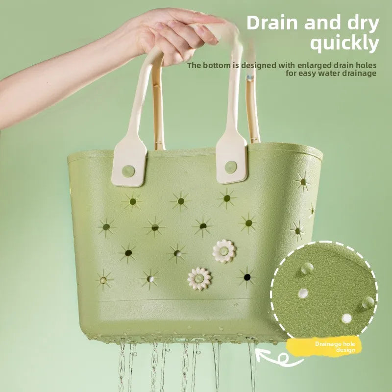 Bathroom storage basket, toiletries bath basket, shower basket, bathroom hollow out hand-held shower basket