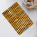 Natural Bamboo Wood Bath Mat Waterproof Floor Mat for Bathroom Toilet Pet Mat Bamboo bath mat large small for shower non slip