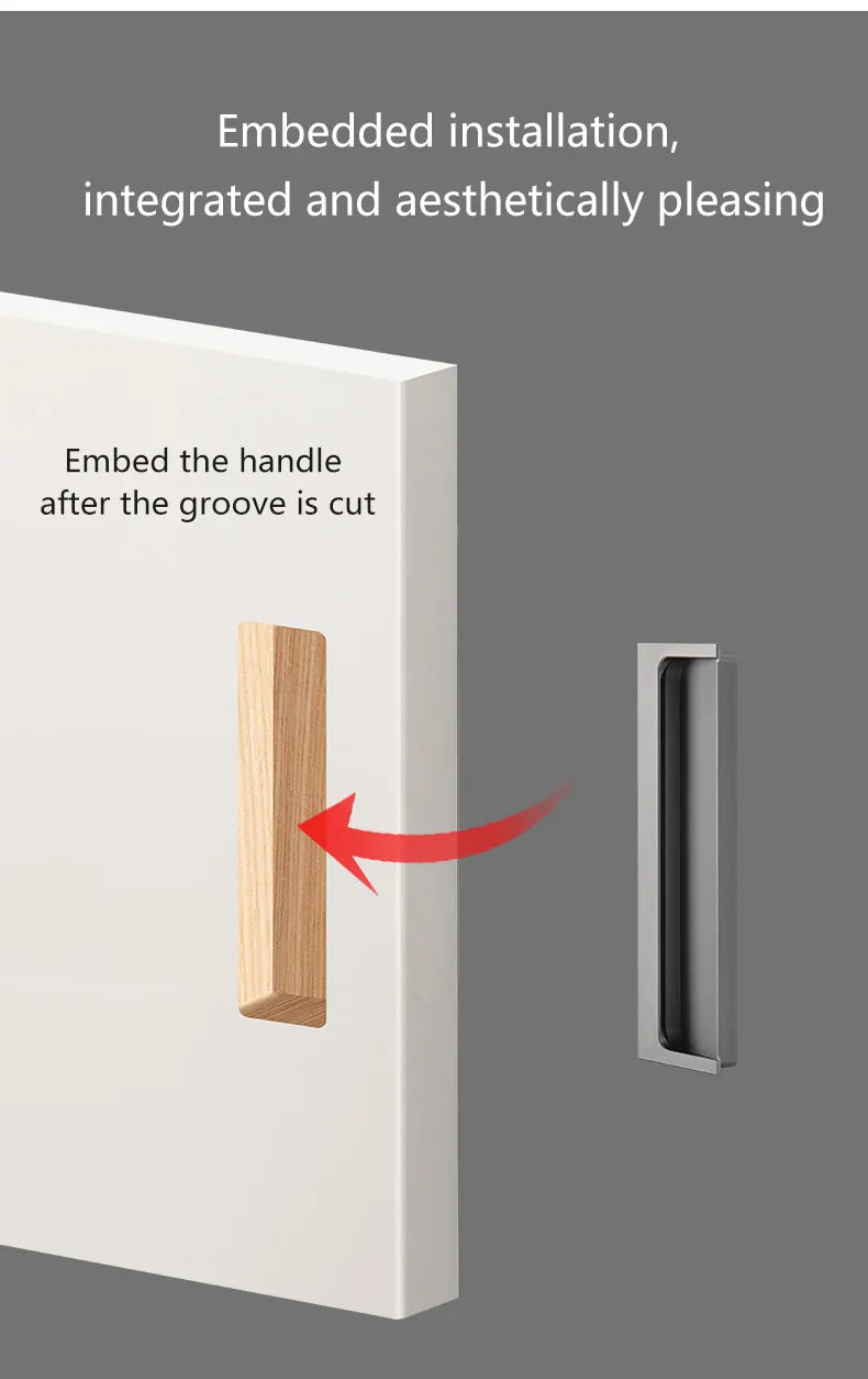 Modern Luxury Furniture  Recessed Cabinet Handles & Flush Drawer Pulls  Aluminum Alloy Slot Design