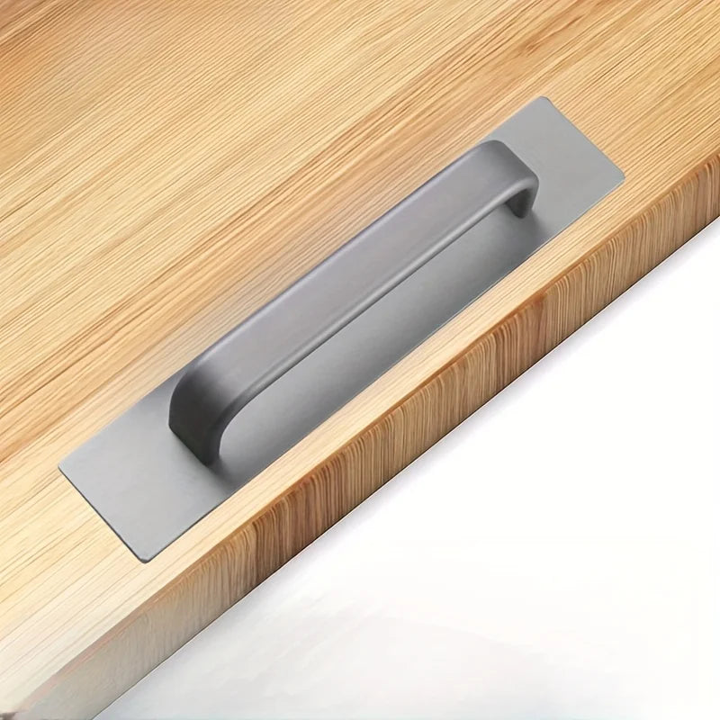 Adhesive Cabinet Handles Plus - Stainless Steel No-Drilling Easy Installation Handles For Cabinet Door Window Drawer & Refrigera