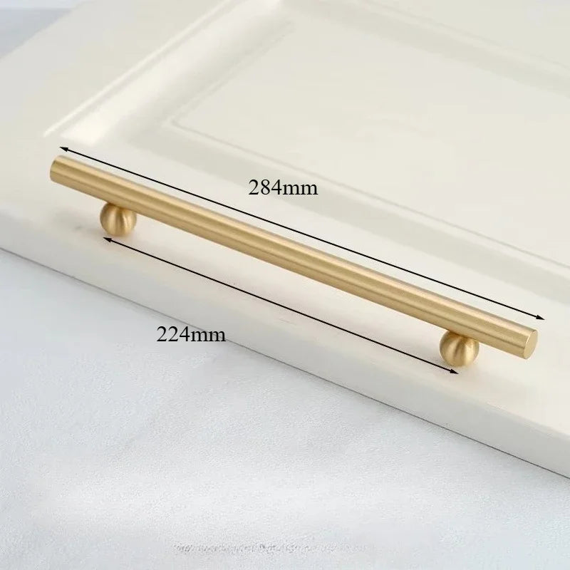 Creative Brass Cabinet Handle New High-end Modern Minimalist Drawer Cabinet Wardrobe Door  Light Luxury Cabinet Long Handle