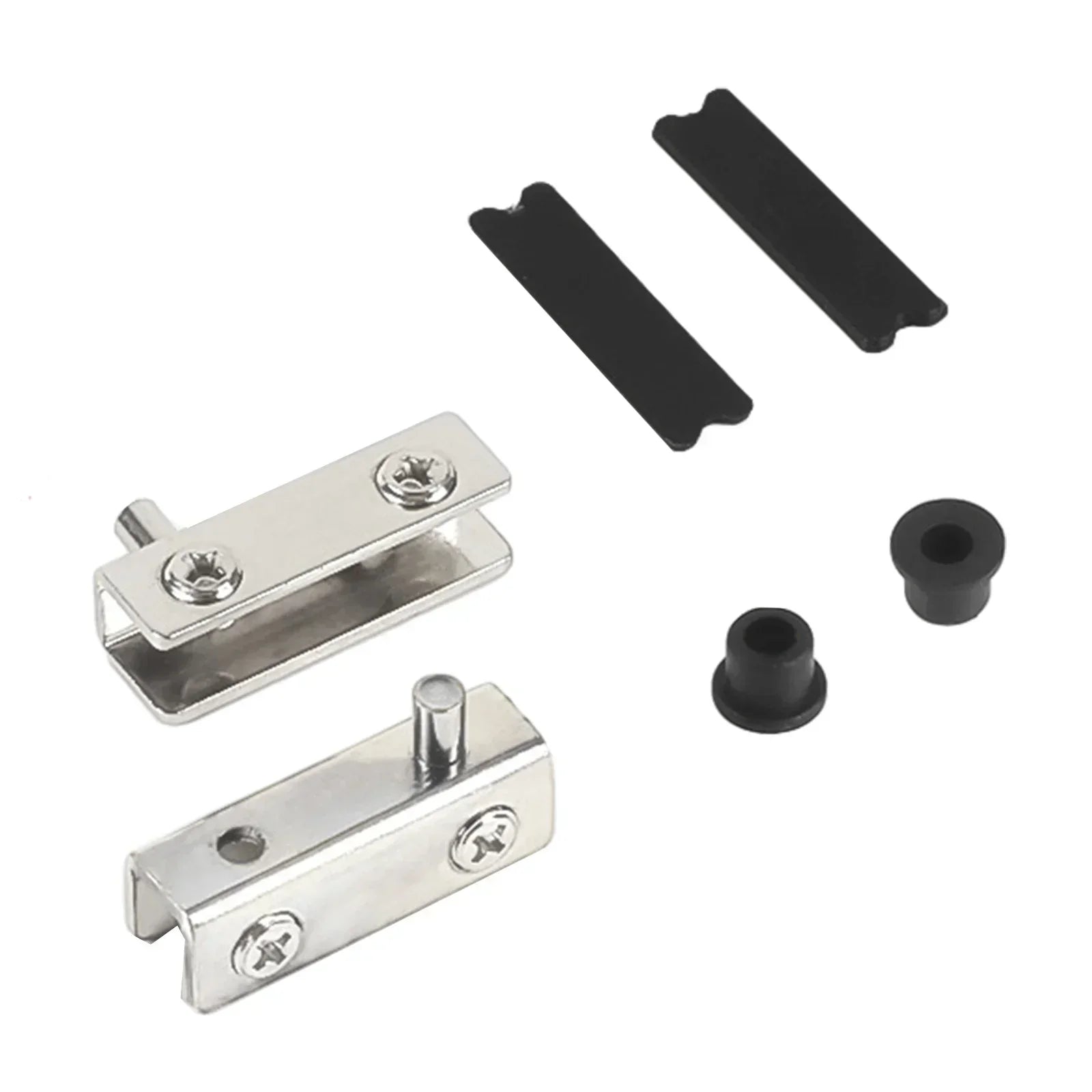 Heavy Duty Glass Door Hinges Rustproof Stainless Steel Fits 5~6mm Thick Glass Protects Glass Effectively
