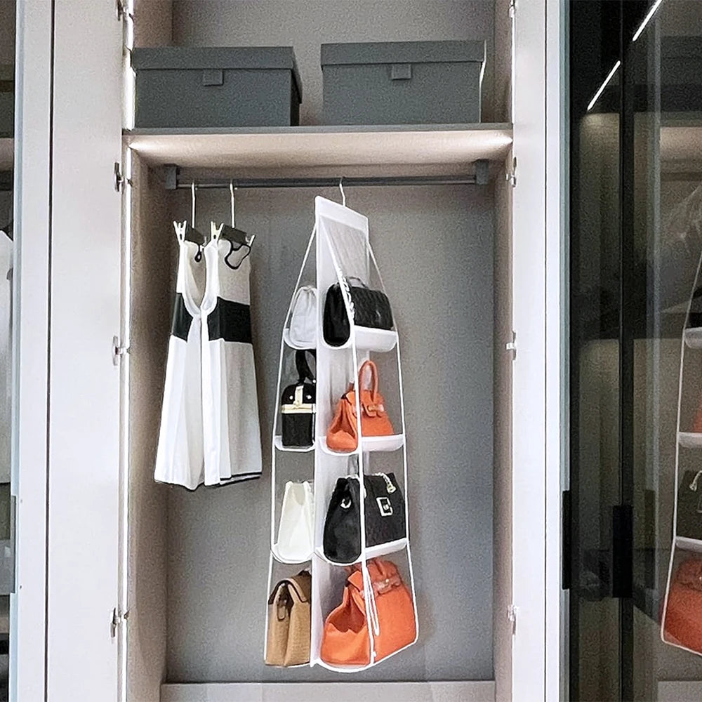 Bag Storage Handbag Organizer Artifact Wardrobe Dormitory Hanging Household Storage Shelf Layered Bag Shelf Bag Storage Bag
