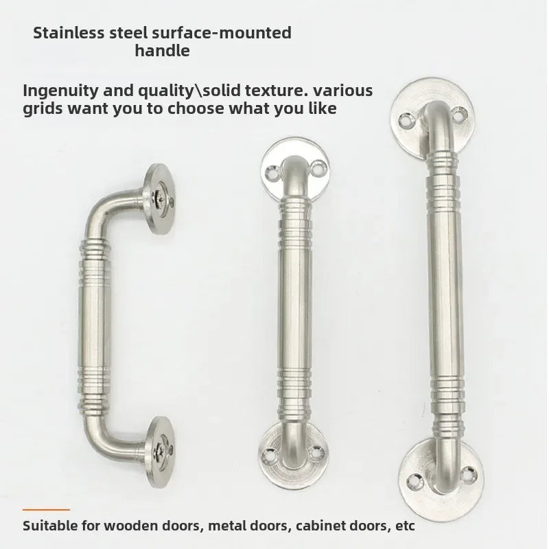 Stainless Steel Door Handles for Interior Doors Bedroom Kitchen Door Pulls Fire-proof Door Handle Cabinet Handle Hardware