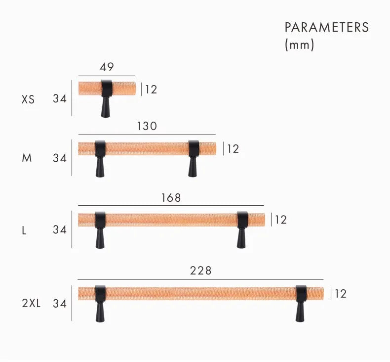 Dooroom Brass Knurled Furniture Handles Modern Copper Black Pulls Cupboard Wardrobe Dresser Shoe Box Drawer Cabinet Handles Knob