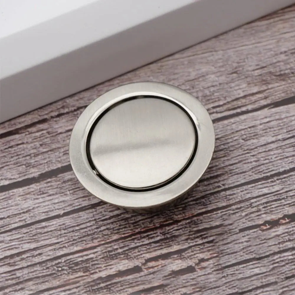 Modern Stainless Steel Door Handles Round Cupboard Tatami Cabinet Handle Pull Wardrobe Recessed Door Knob Tatami