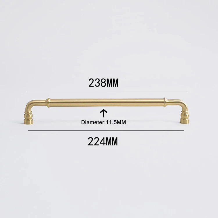 Solid Brass Cabinet Handle Sleek Furniture Hardware Kitchen Handle Dressers Wardrobe Cabinet Drawer Knobs Gold Handle