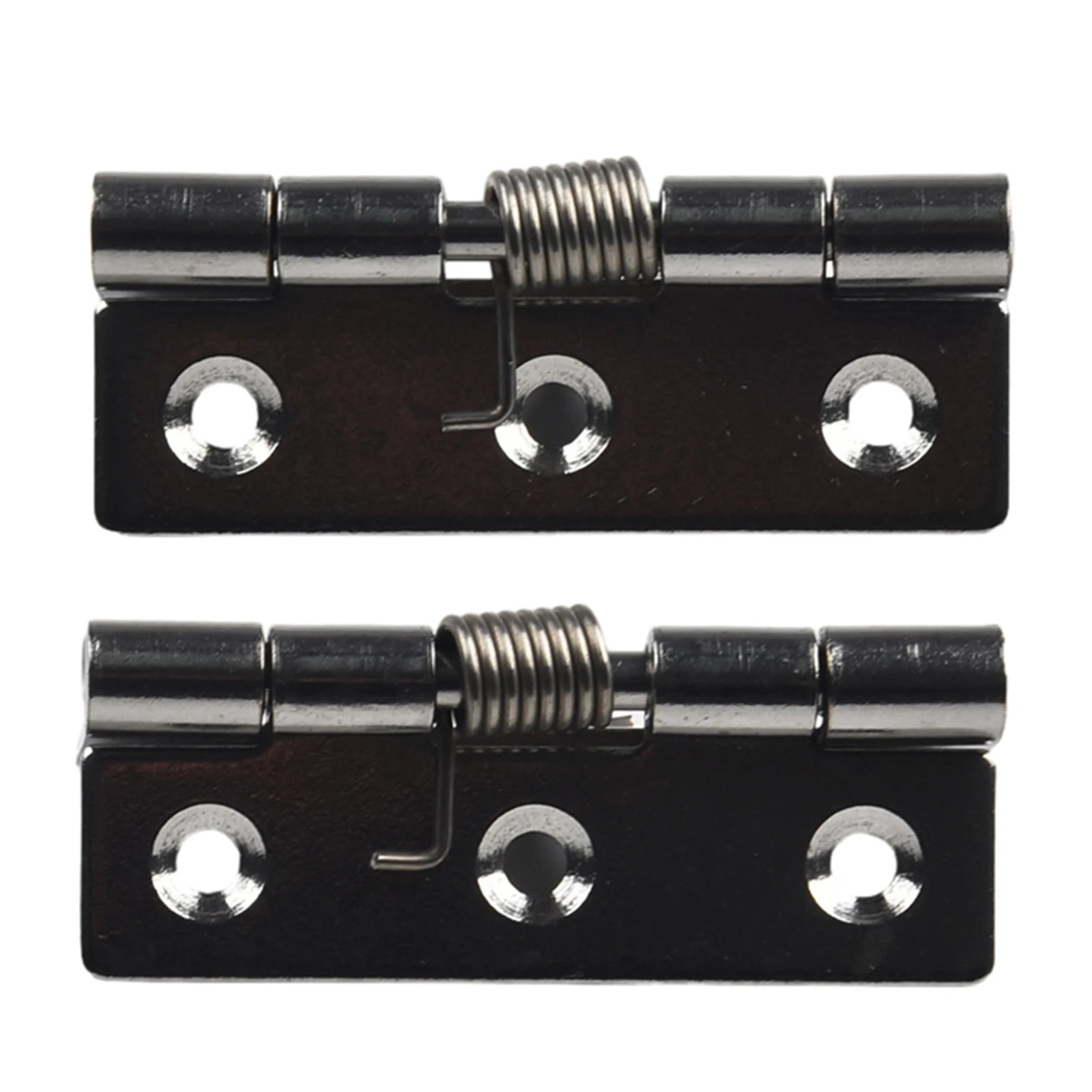 2pcs 1/1.5/2/3Inch Silver Spring Door Hinge Stainless Steel Self Closing Design Windows Cabinets Boxes Household Hardware