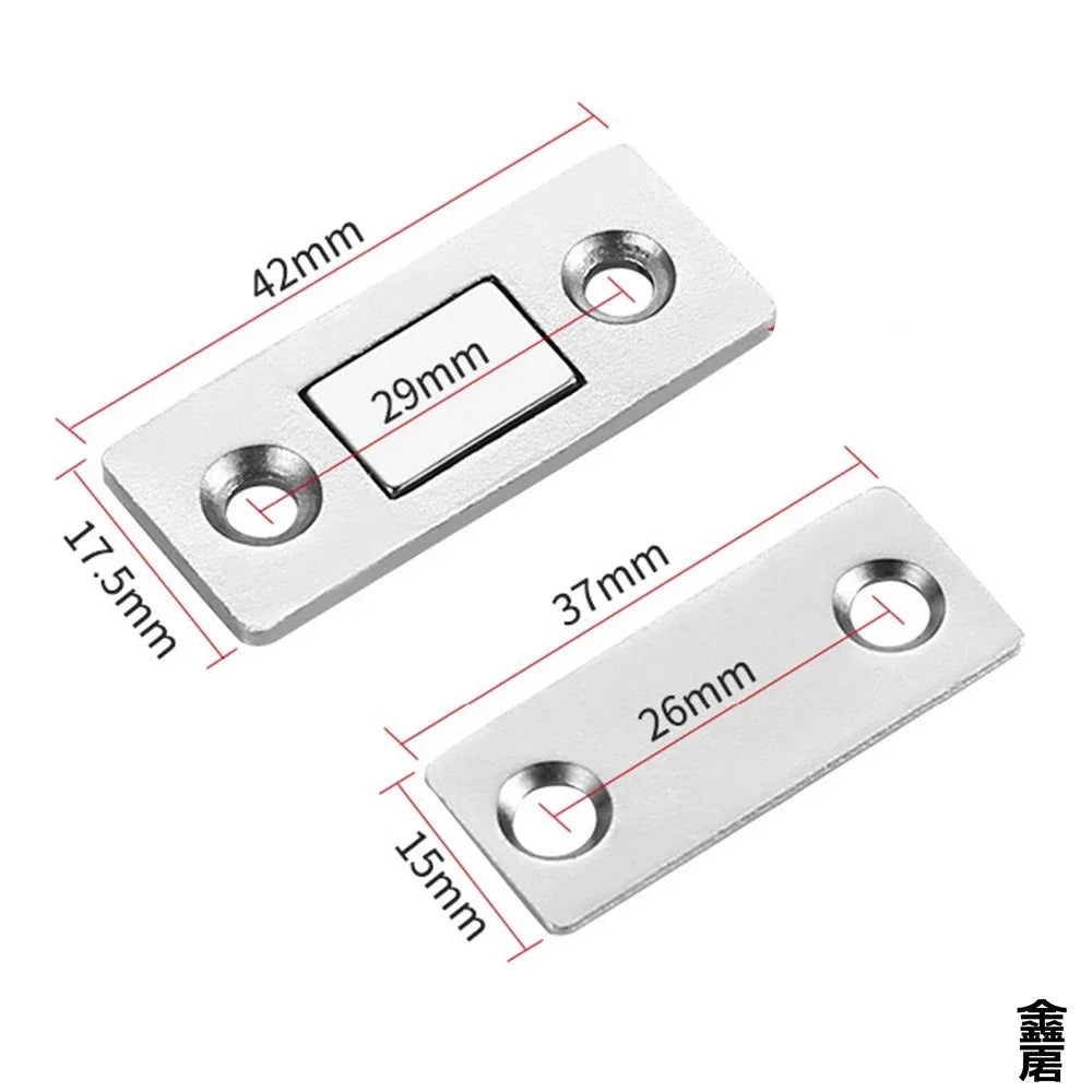 Magnetic Cabinet Catches Ultra Thin Door Strong Magnets Stopper Invisible Adhesive Drawer Magnet Lock for Kitchen Closet Closer