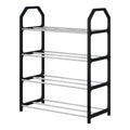 Four Layer Trapezoidal Shoe Rack Multifunctional Easy Assembly Home Dormitory Storage Cabinet for Balcony