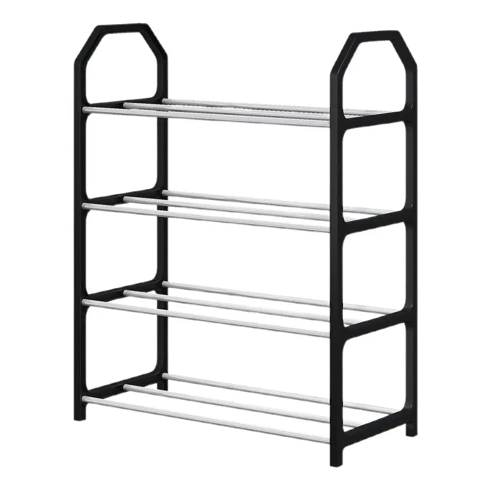 Four Layer Trapezoidal Shoe Rack Multifunctional Easy Assembly Home Dormitory Storage Cabinet for Balcony