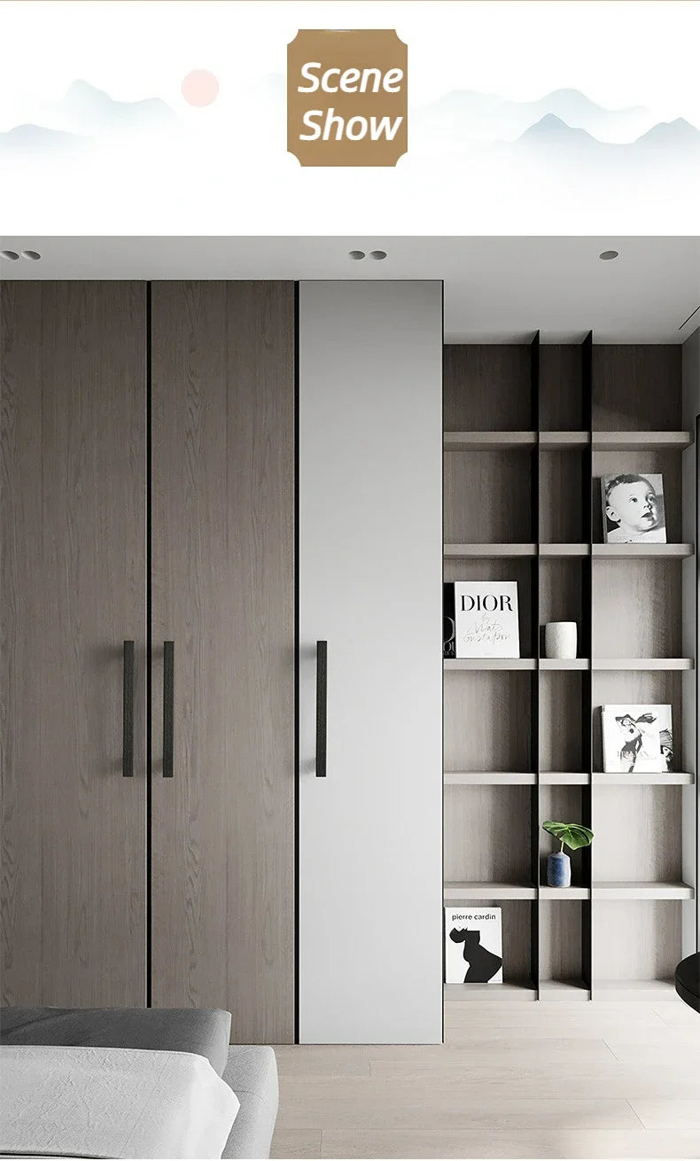 Wooden Cabinet Door Handle Cupboard Door Knob and Handle Kitchen Cabinet Knobs Wardrobe Door Handles for Furniture Hardware