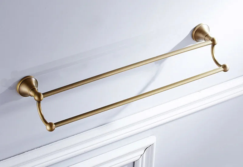 Bronze Bathroom Accessories Hardware Antique Hair Dryer Rack Coat Towel Shelf Rail Bar Shower Soap Dish Holder Toilet Brush