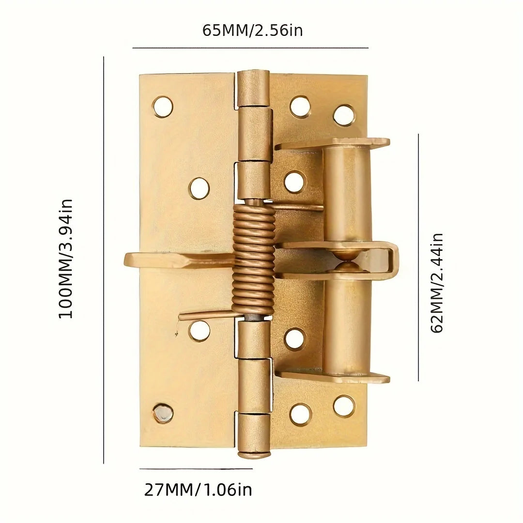 Self Closing Spring Door Hinge Mute 4 Inch Cabinet Door Hinge Invisible Automatic Door Closer Hinge Anti-Rust Household Hardware
