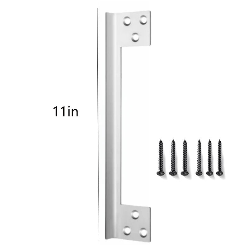 Door Latch Guard Plate Outswing Door Security Protector Door Latch Shield Cover to Block Access to The Door Lock/Deadbolt Latch