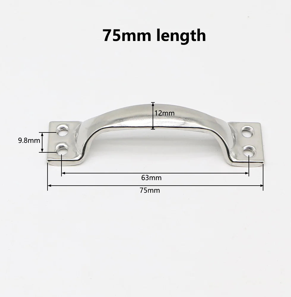 Stainless Steel Handle Arc Luggage Cabinet Drawer Wooden Door Old-fashioned Ordinary Simple