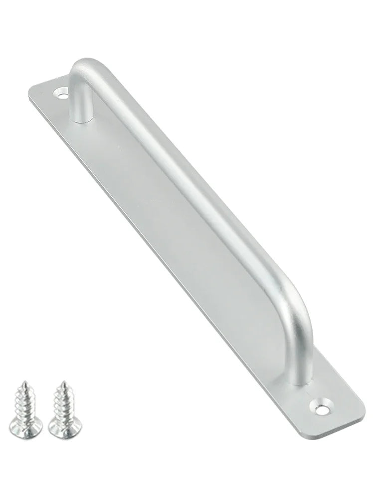 Sliding Door Handle Aluminum Alloy Pull Push Door Handle For Gate Toilet Door Non Perforated Door Window Handles Wood Doors Grip