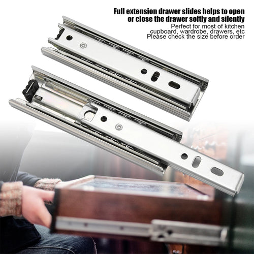 2pcs 5in Mini Short Drawer Slides Furniture Guide Rail Full Extension Kitchen Cupboard Drawer Hardware 35mm Width