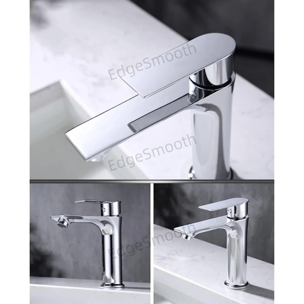 Bathroom Faucets for Sink Single Handle Single Hole Deck Mounted Chrome Anti-Corrosion Anti-Rust Wash Basin Tap Hot and Cold