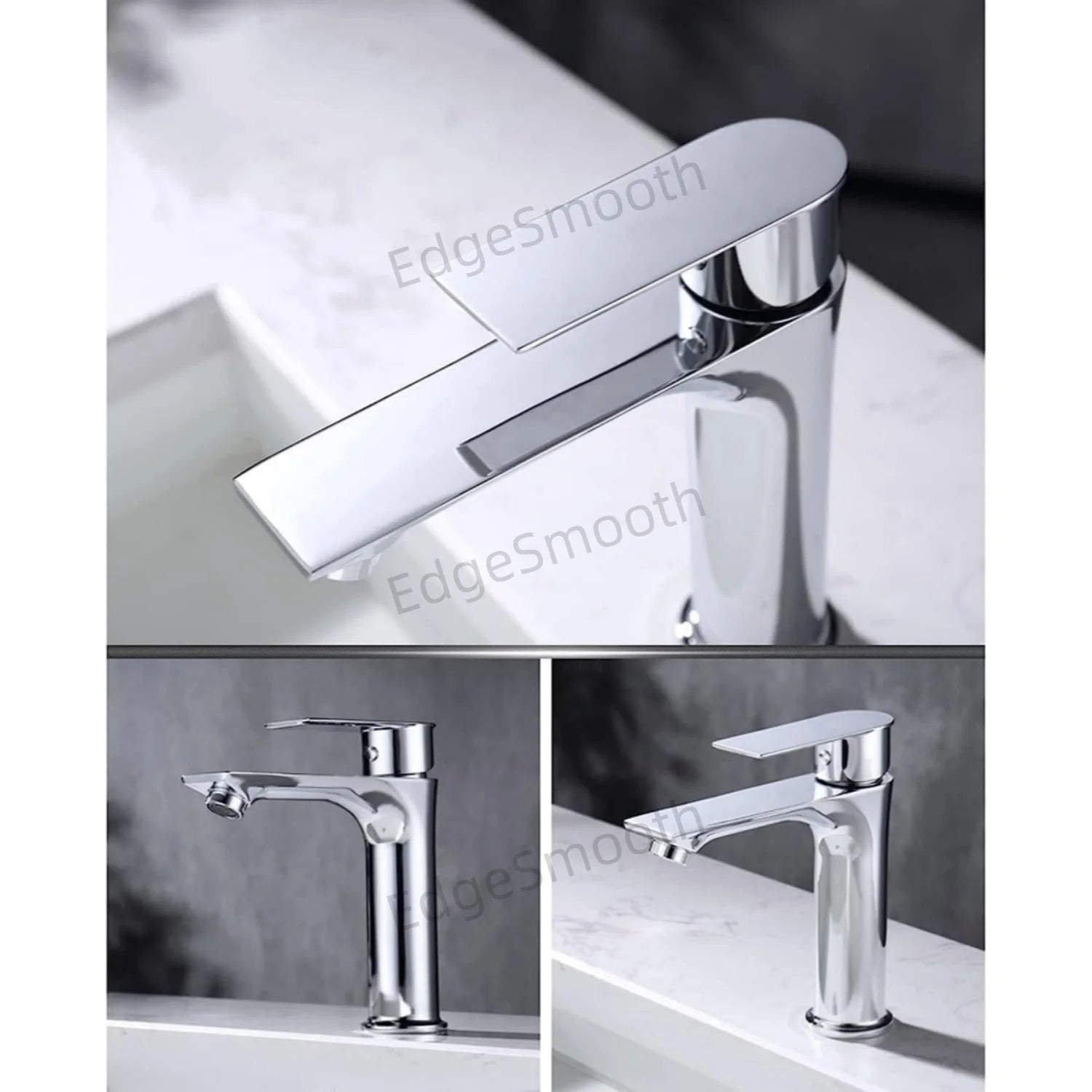 Bathroom Faucets for Sink Single Handle Single Hole Deck Mounted Chrome Anti-Corrosion Anti-Rust Wash Basin Tap Hot and Cold
