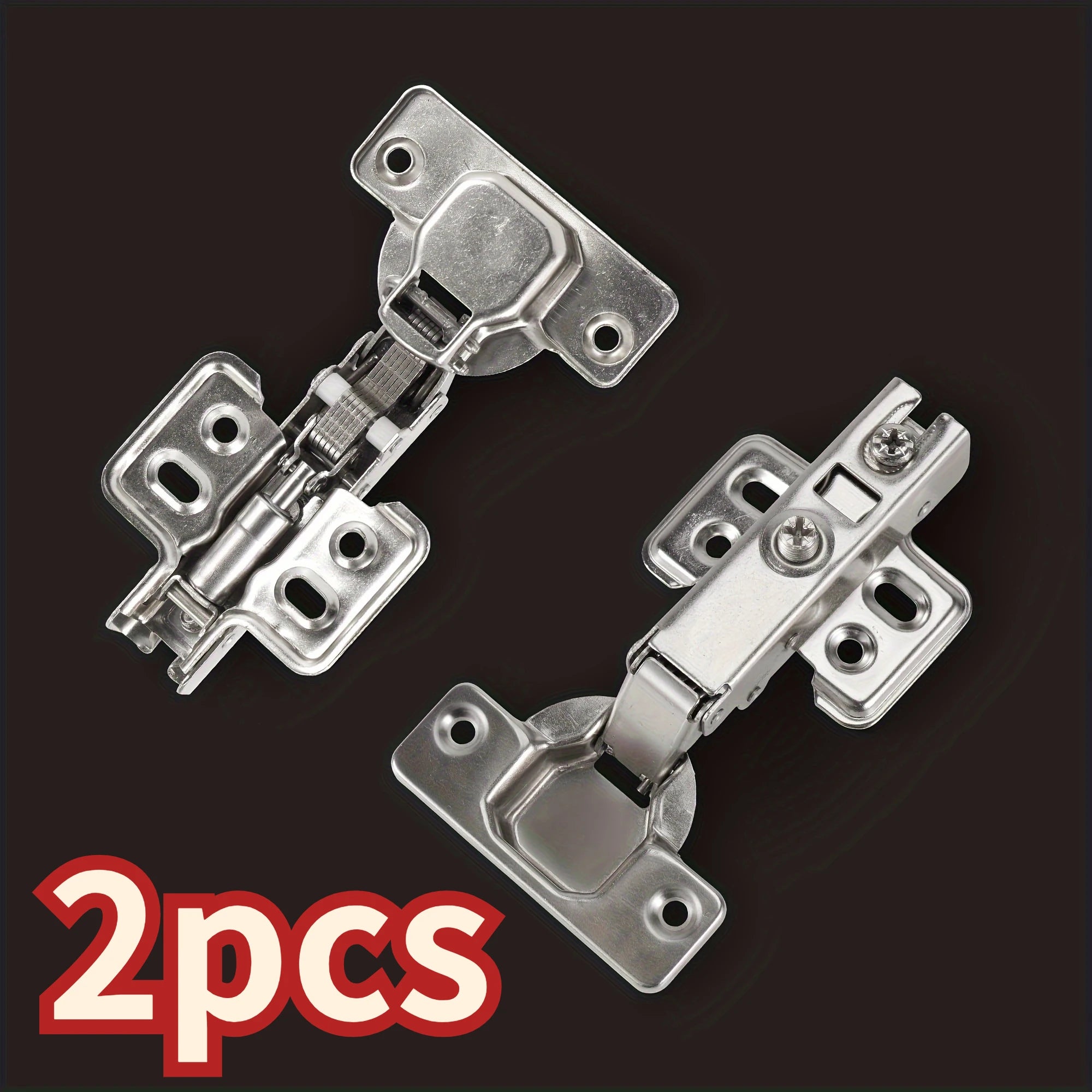2/20Pcs Cabinet Hinges with Screws Steel Hinges For Furniture Full Overlay Mute Cabinet Door Cupboard Hinges Furniture Fitting
