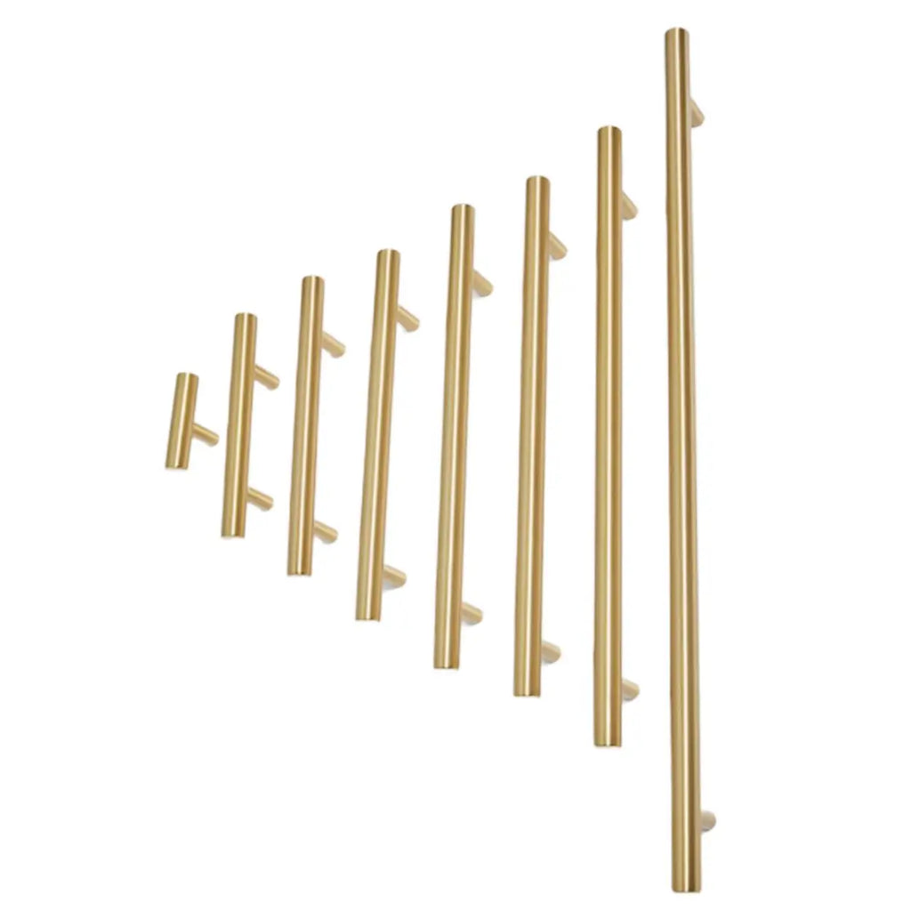 Handle Brass wardrobe cabinet door Kitchen drawer Bedside cabinet all copper modern simple light luxury hardware gold handle
