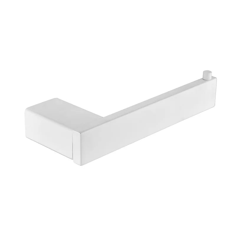 White Bathroom Accessories Towel Rack Shelf Toilet Brush Roll Paper Holder Toothbrush Holder Soap Dish Coat Holder Bath Hardware