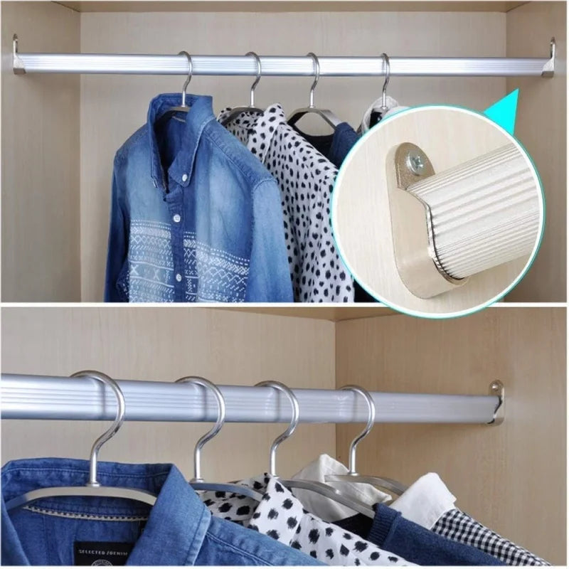 2/6/10pcs Oval Closet Rod Brackets,Wardrobe Clothes Tube Support,Thickened Zinc Alloy Rods Holder,Hanging Clothes End Supports