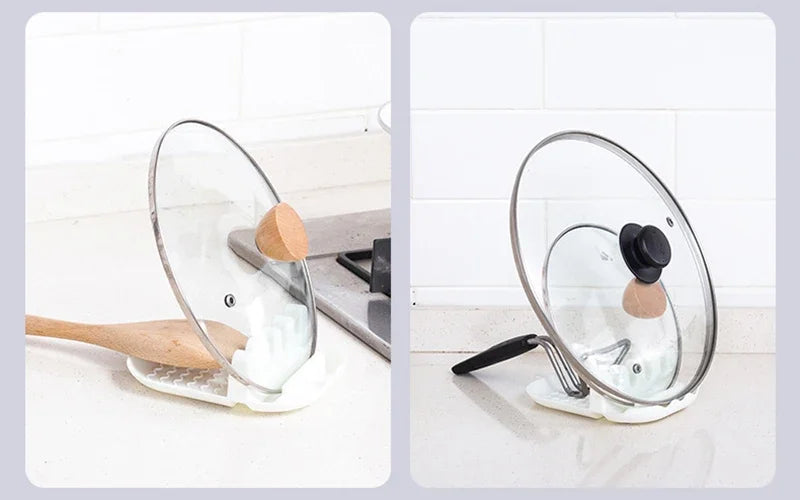 Kitchen Organizer for Tableware Storage - Spoon Rest, Fork, Spatula Rack, Spoon Holder Stand, Pot Lid Holder