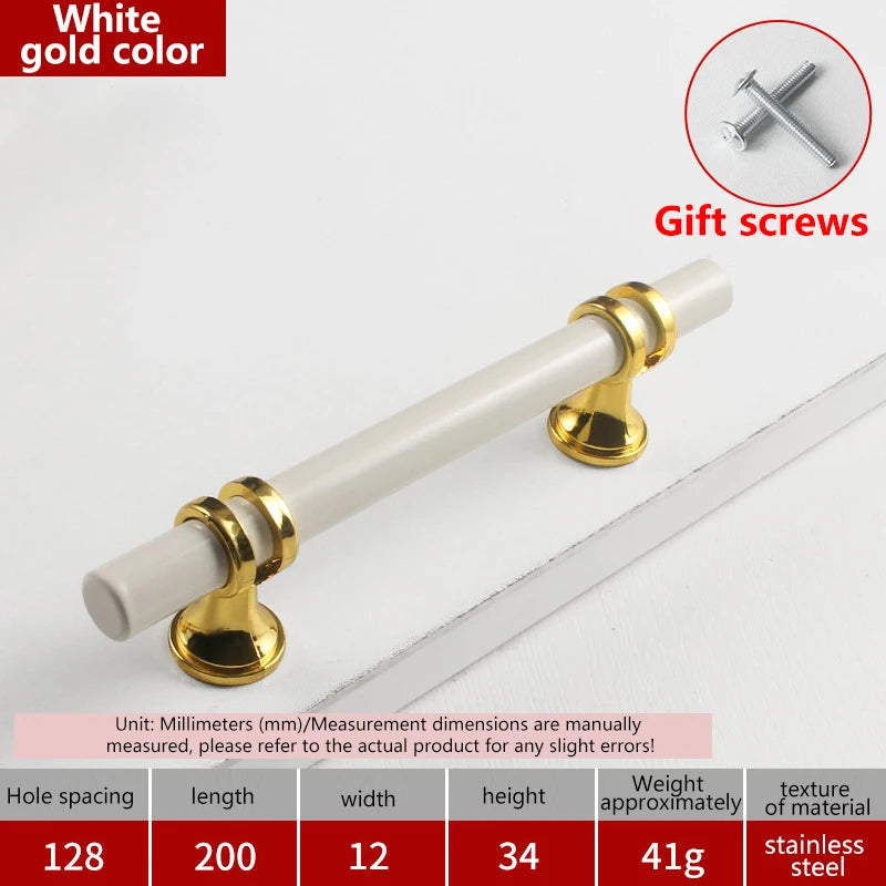 Modern Black Gold Cabinet Handles - Solid Drawer Knobs For Kitchen Furniture With Zinc Alloy Material