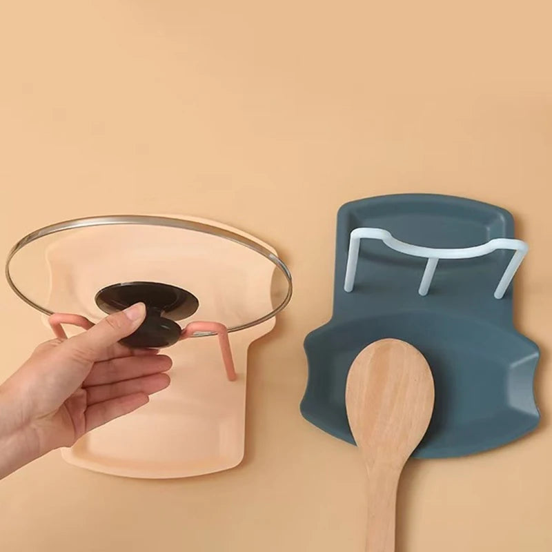 Kitchen Organizer Spatula Pot Lid Rack Shelf Plastic Spoon Rest Utensil Multi-function Dish Rack Organizer Kitchen Cooking Tools