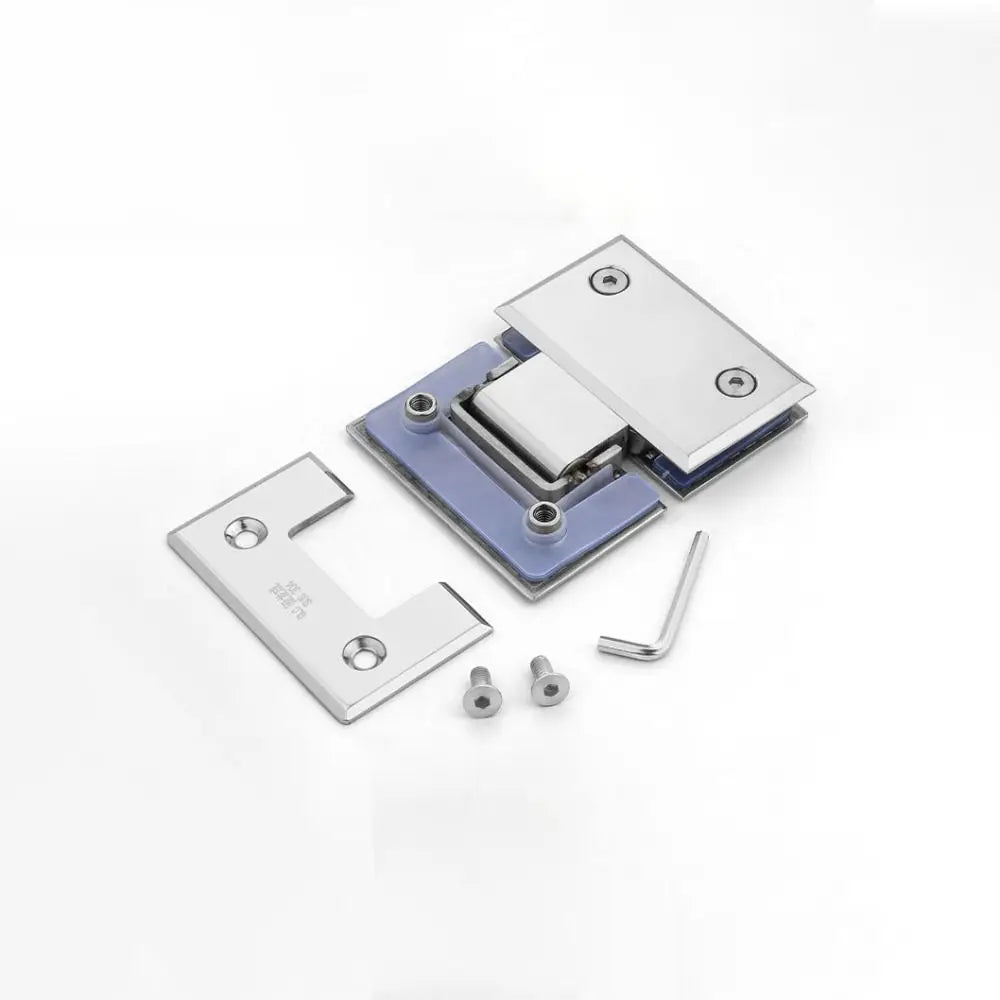 Stainless Steel Bathroom Door Hinges 90°/135°/180° Solid Sheet Glass Door Bracket Clip Silver/black/golden