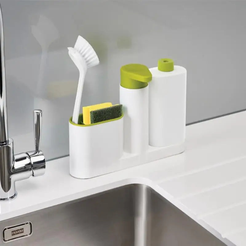 Bathroom Storage Rack For Cleaning Rack Washing Sponge Brush Sink Detergent Soap Dispenser Bottle Kitchen Organizer Gadgets