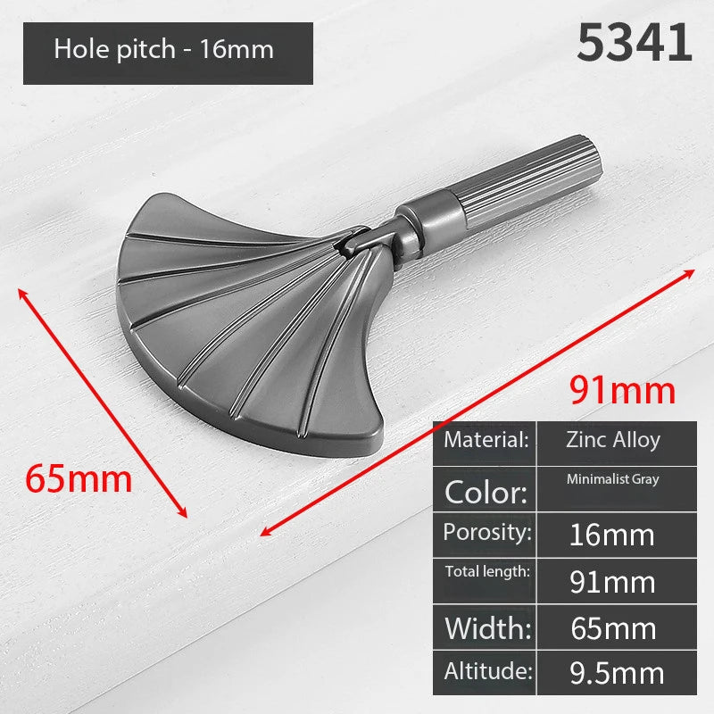 Modern High-end Cabinet Door Handle Cabinet, Kitchen Cabinet, Personalized Light Luxury Fan-shaped Wardrobe, Drawer Handle Knobs