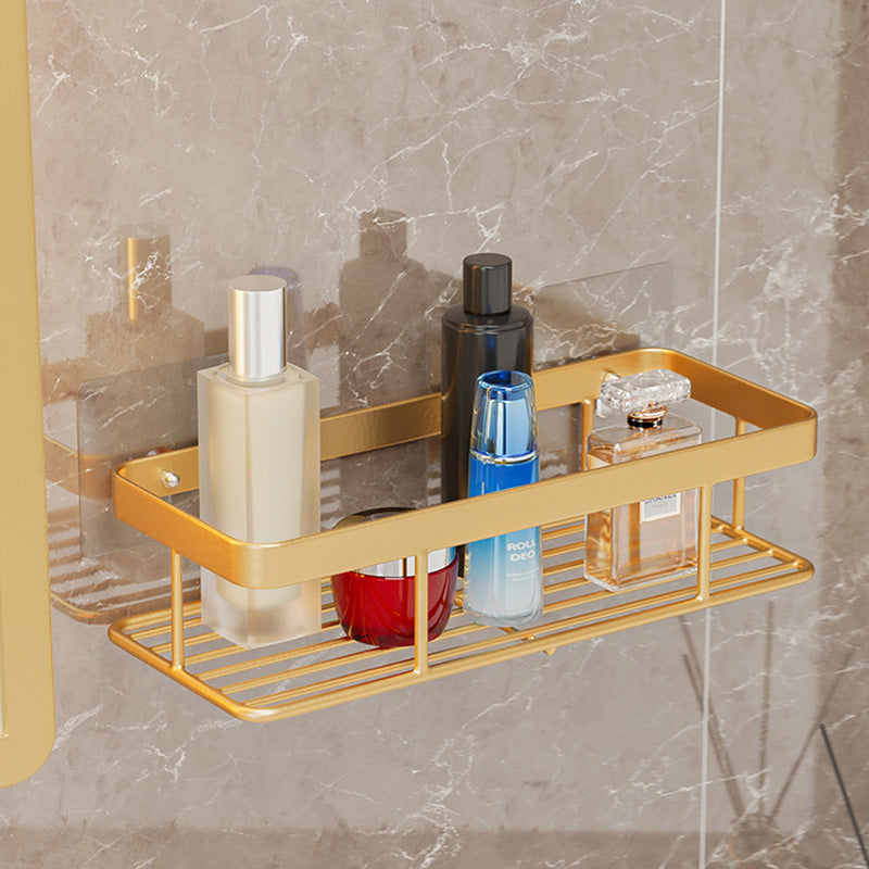 Gold storage rack bathroom wall mounted storage rack bathroom shampoo shower gel cosmetics storage rack bathroom accessories