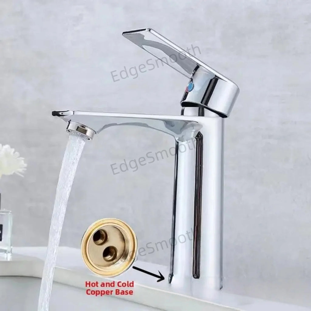 Bathroom Faucets for Sink Single Handle Single Hole Deck Mounted Chrome Anti-Corrosion Anti-Rust Wash Basin Tap Hot and Cold