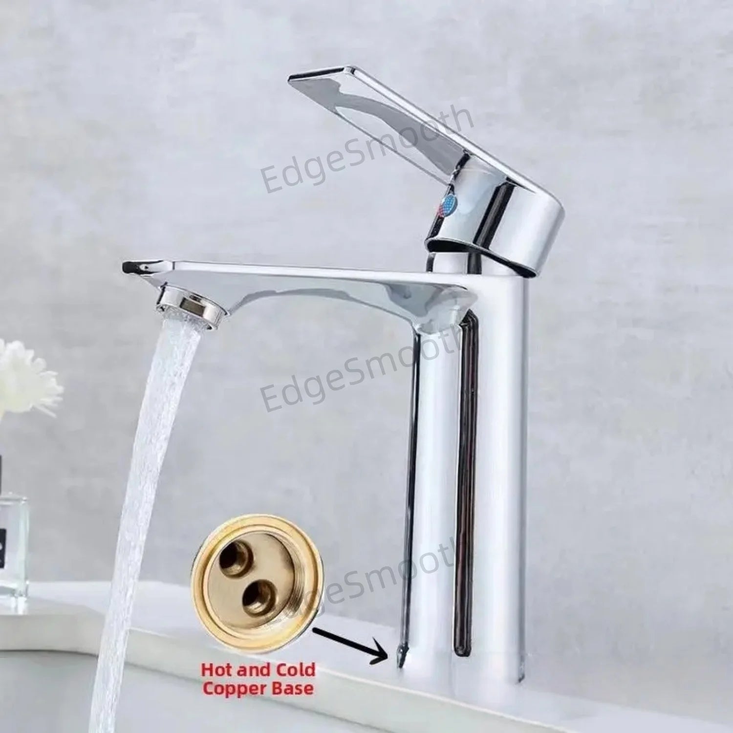 Bathroom Faucets for Sink Single Handle Single Hole Deck Mounted Chrome Anti-Corrosion Anti-Rust Wash Basin Tap Hot and Cold