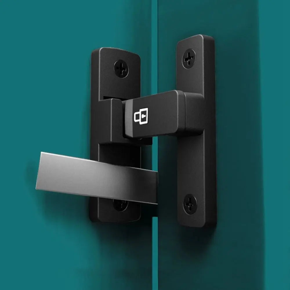 90°/180° Luminous Latch Indoor Metal Door Buckle Bathroom Door Lock Sliding Door Lock Wooden Door Burglar Barn Door Buckle