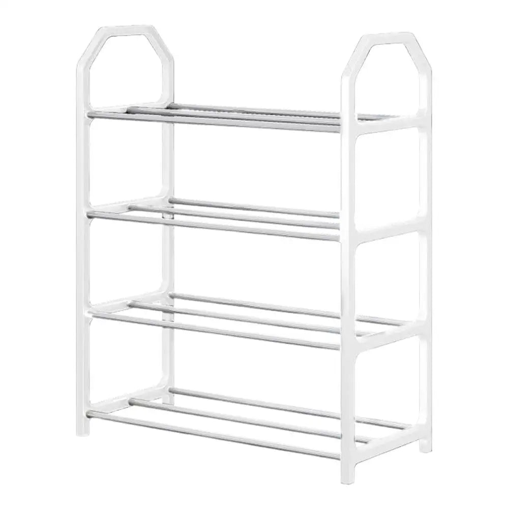 Four Layer Trapezoidal Shoe Rack Multifunctional Easy Assembly Home Dormitory Storage Cabinet for Balcony