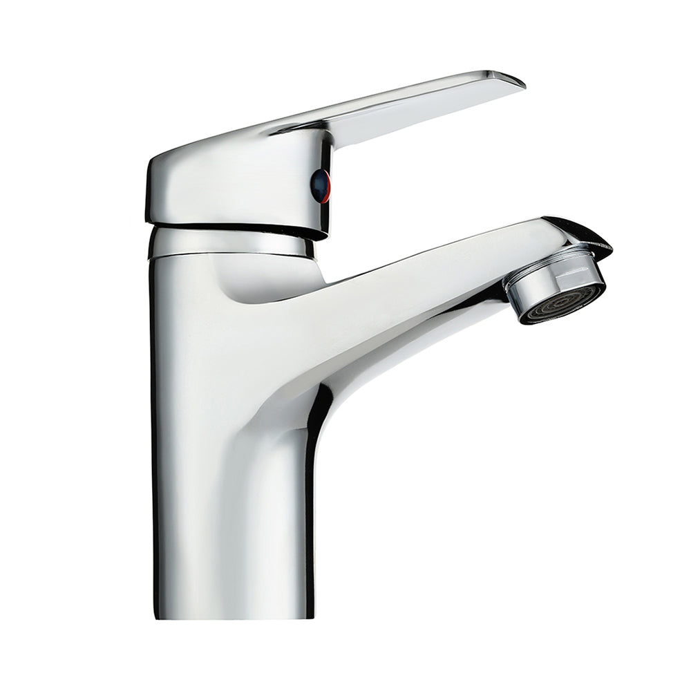 Bathroom Basin Faucet Chrome Single Handle Single Hole Deck Mounted Mixer Tap Kitchen Sink Hot Cold Taps With G1/2 Hose