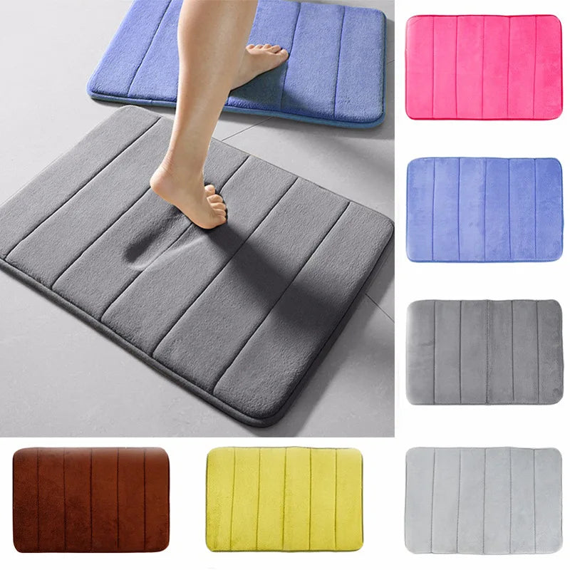 Water Absorption Rug Bathroom Mat Shaggy Memory Foam Bath Mat Set kitchen Door Floor Mat Carpet For Toilet Non Slip   bath mats