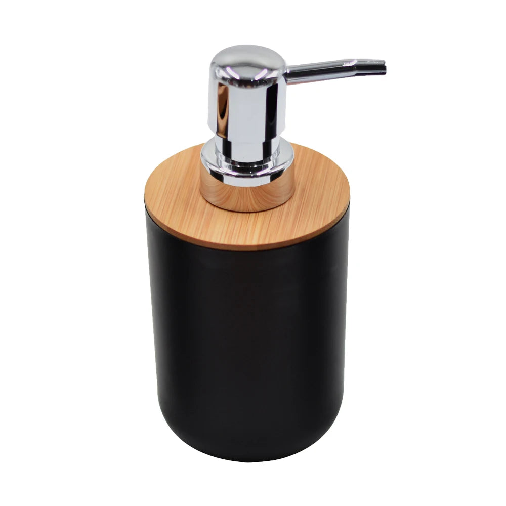 Bamboo Bathroom Accessories Toilet Brush Toothbrush Holder Gargle Cup Soap Holder Lotion Dispenser Bathroom Essential Accessory