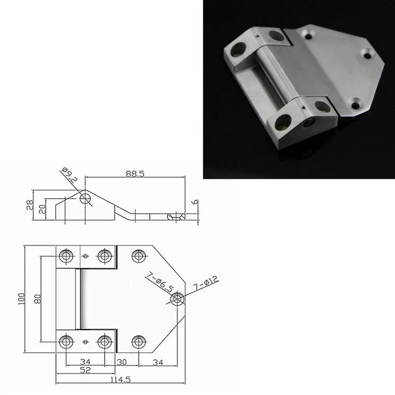 Widening And Thickening Stainless Steel Hinges Heavy-Duty Industrial Machinery Equipment Door Hinges Electrical Cabinet Hinges