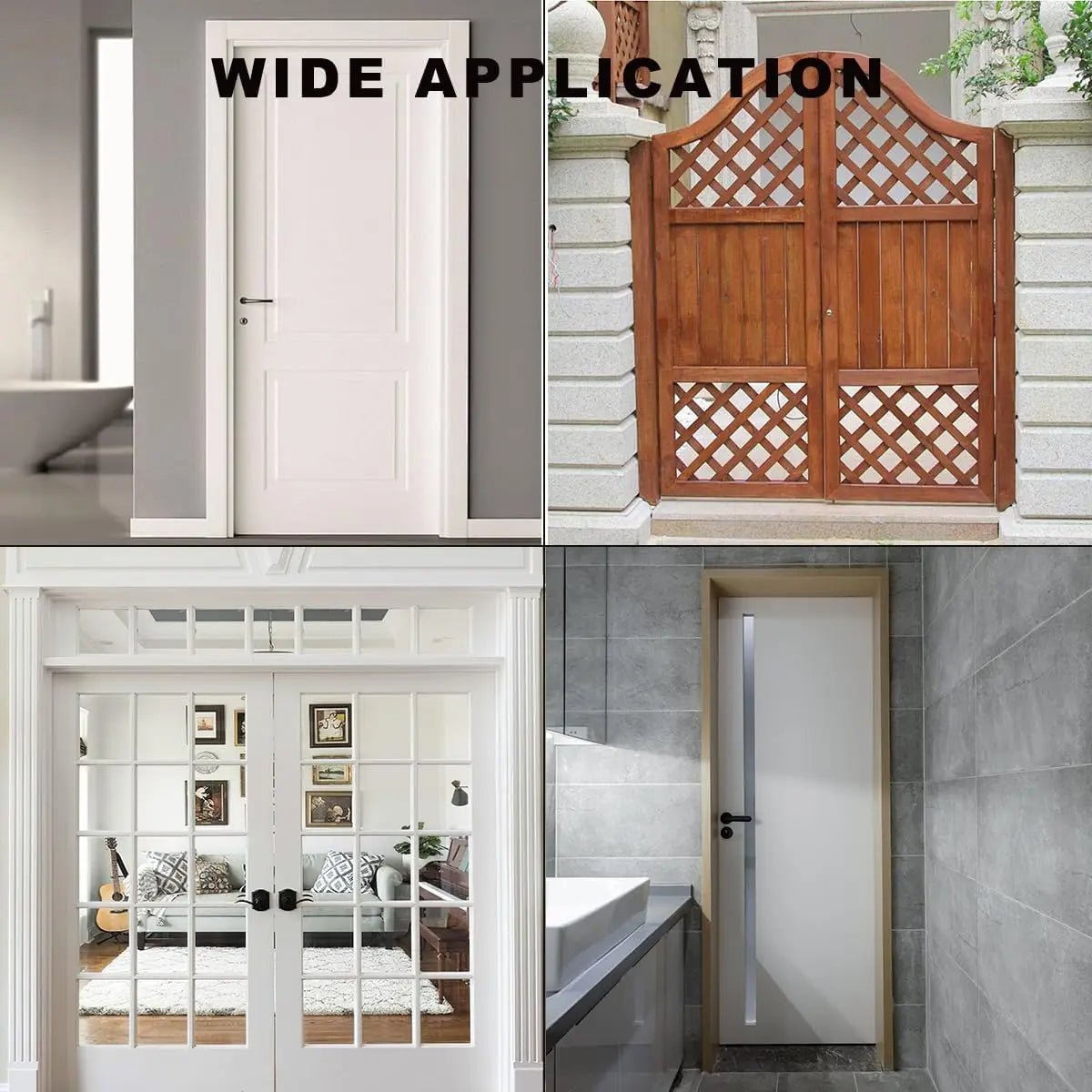 6 Pieces 4x 3 inch Non Mortise Door Hinges, Stainless Steel Door Hinges with Mounting Screws, Brushed Surface Door Hinge