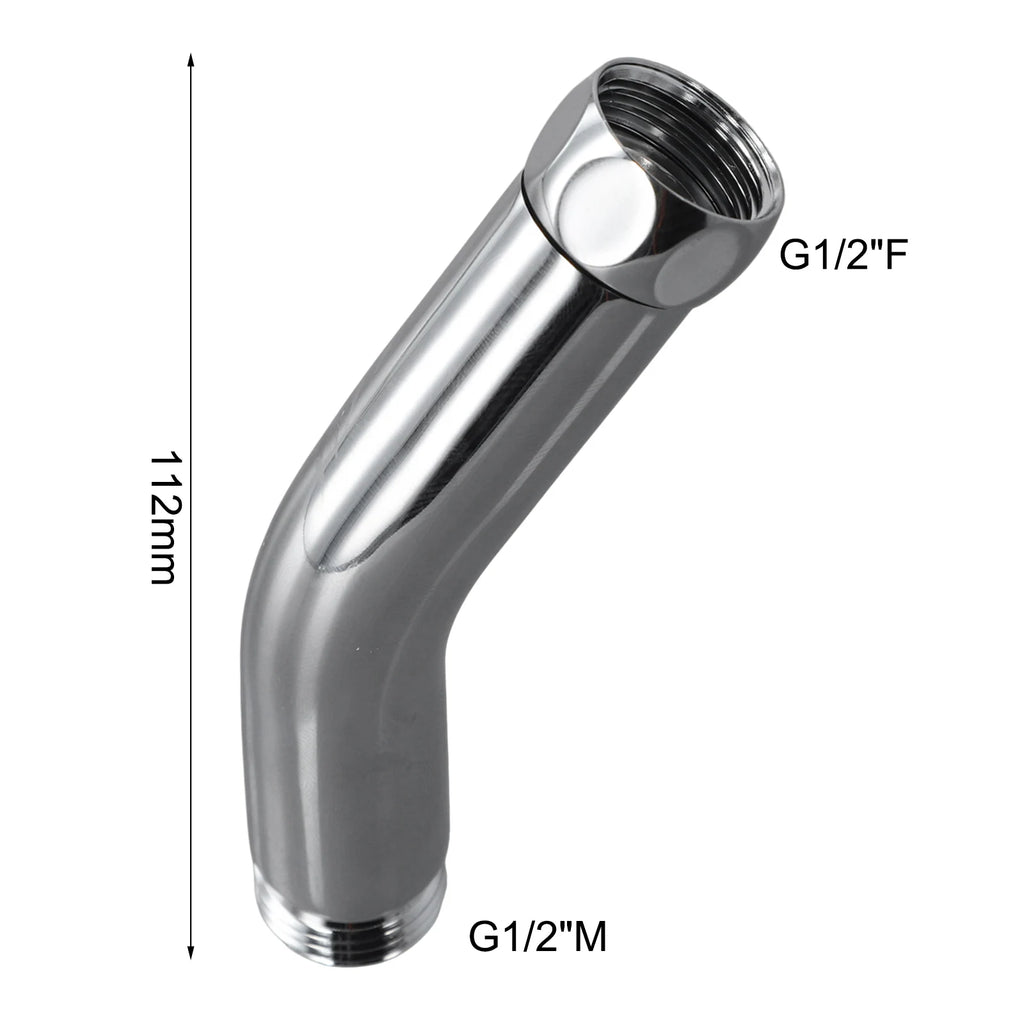 Bathroom Upgrade Chrome Hand Shower Connector Easy Install Shower Head Connector Stainless Steel Hassle-Free Setup